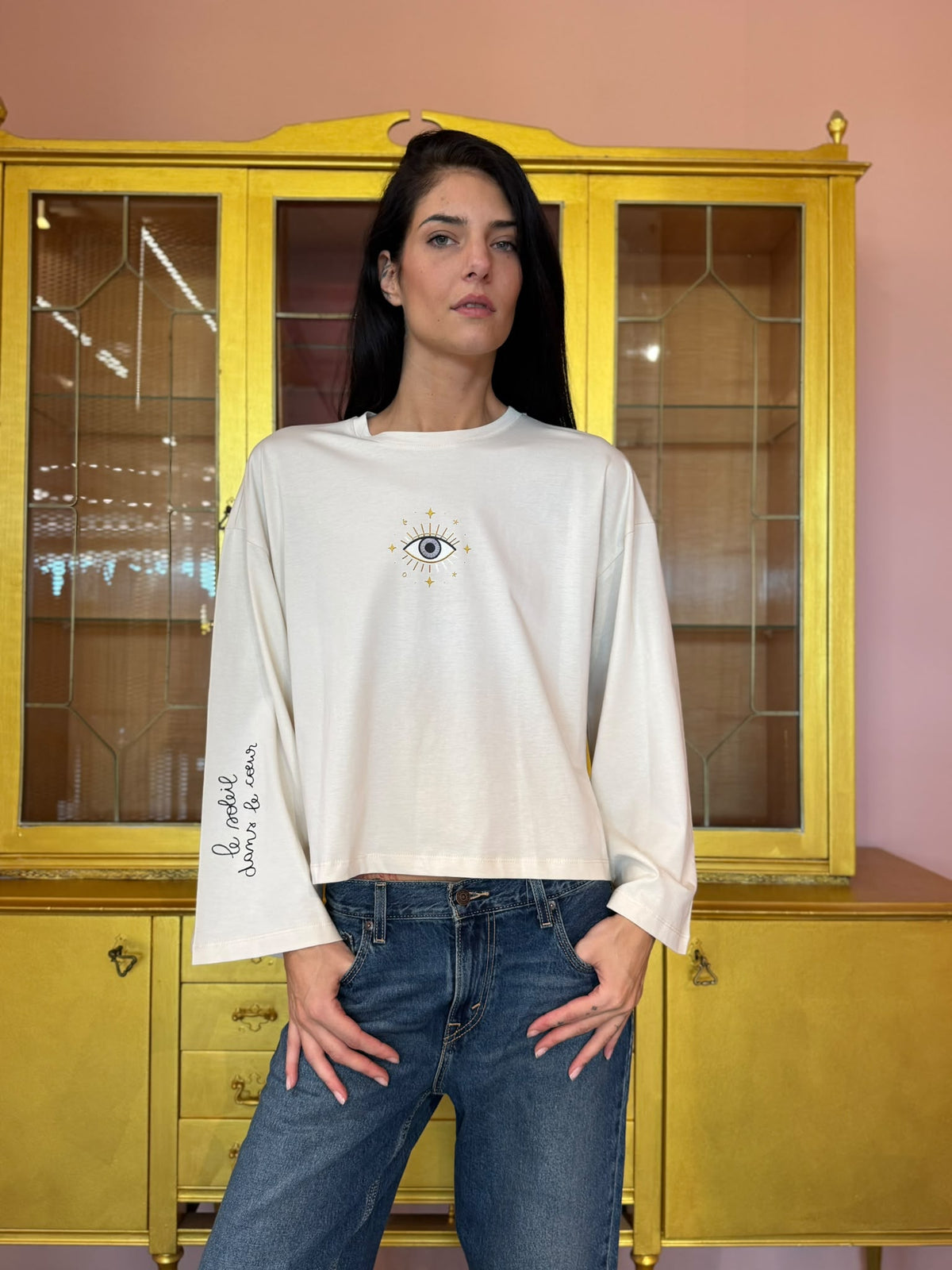 Vicolo - T-Shirt Burro Stampa - Taglia Unica