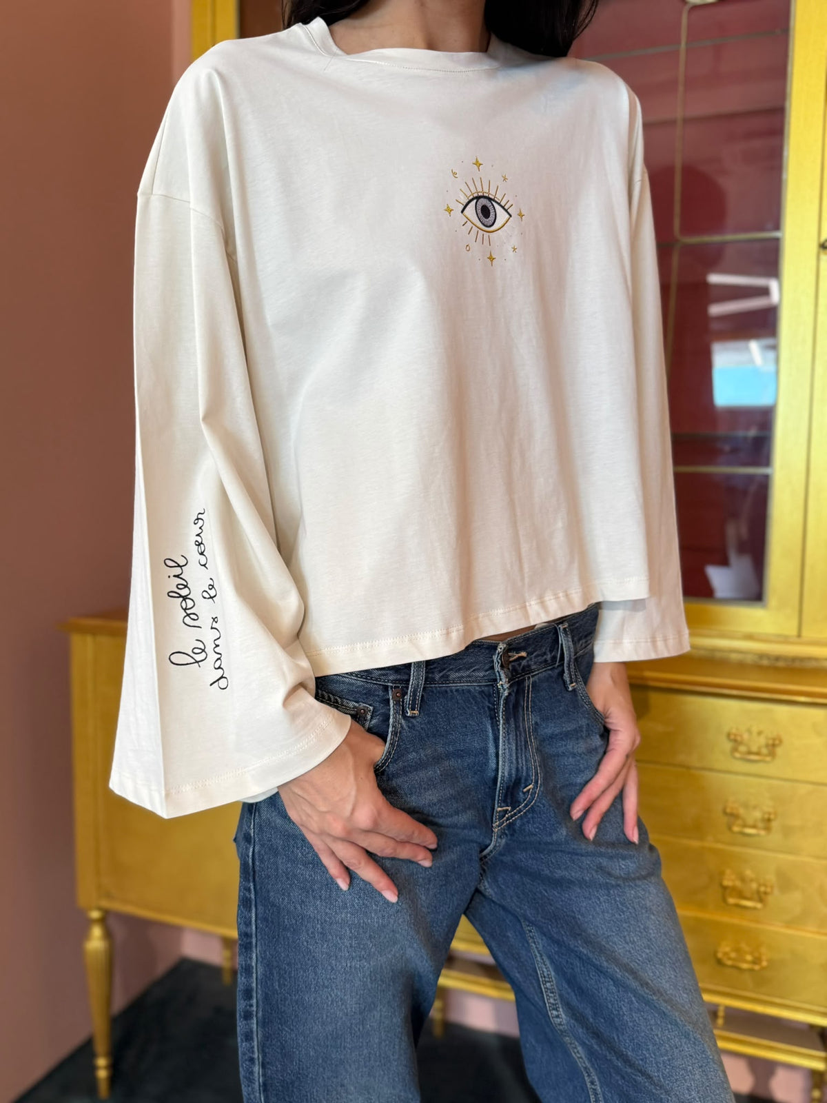Vicolo - T-Shirt Burro Stampa - Taglia Unica-2