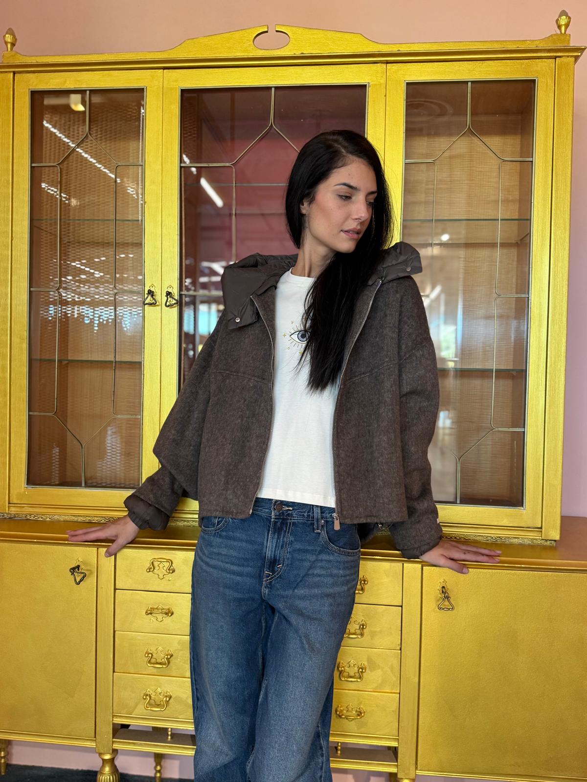 HaveOne - Cappotto Bomber con Cappuccio - Più Colori-3