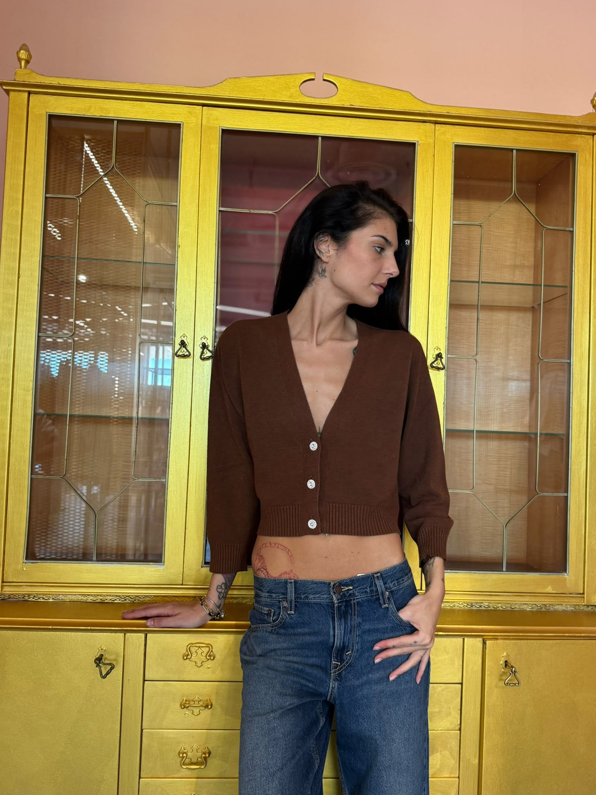 Vicolo - Knitwear Cardigan Cuoio-1