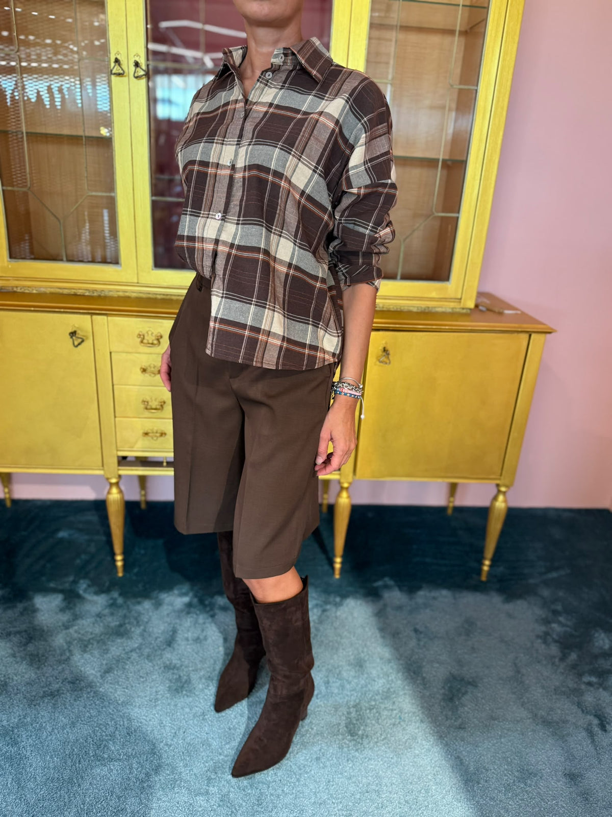 HaveOne - Camicia Quadro Moro - Taglia Unica