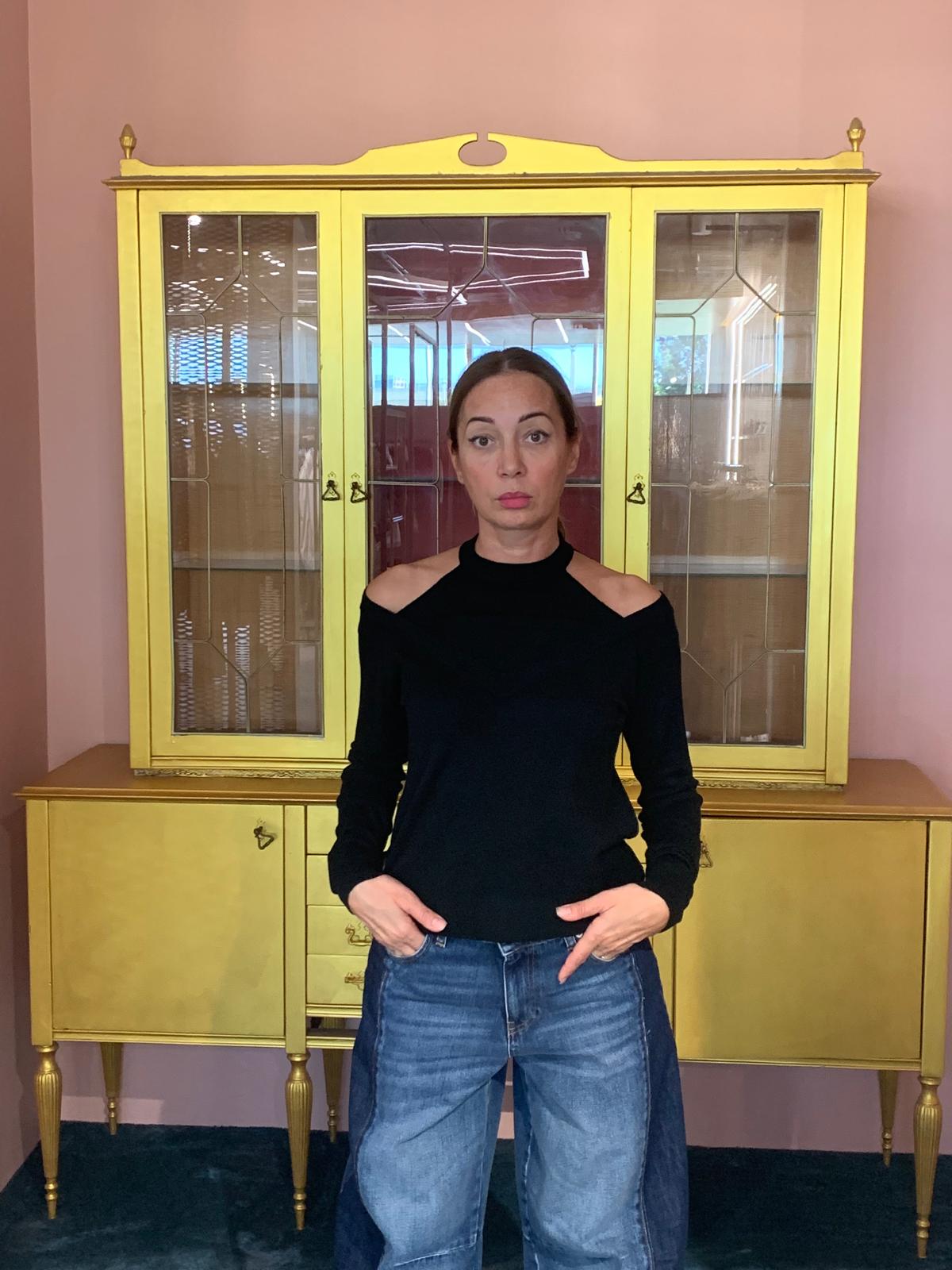 Susy Mix - Maglia Cut-Out Nero