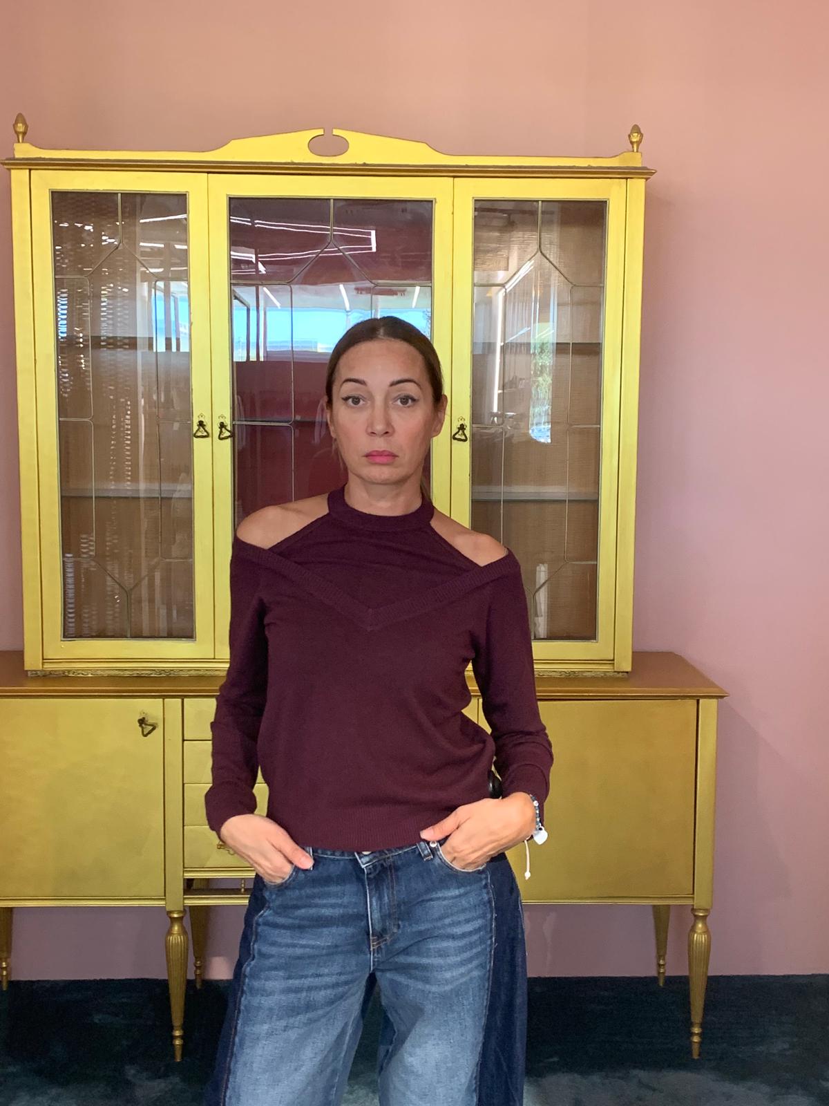 Susy Mix - Maglia Cut-Out Barolo-2