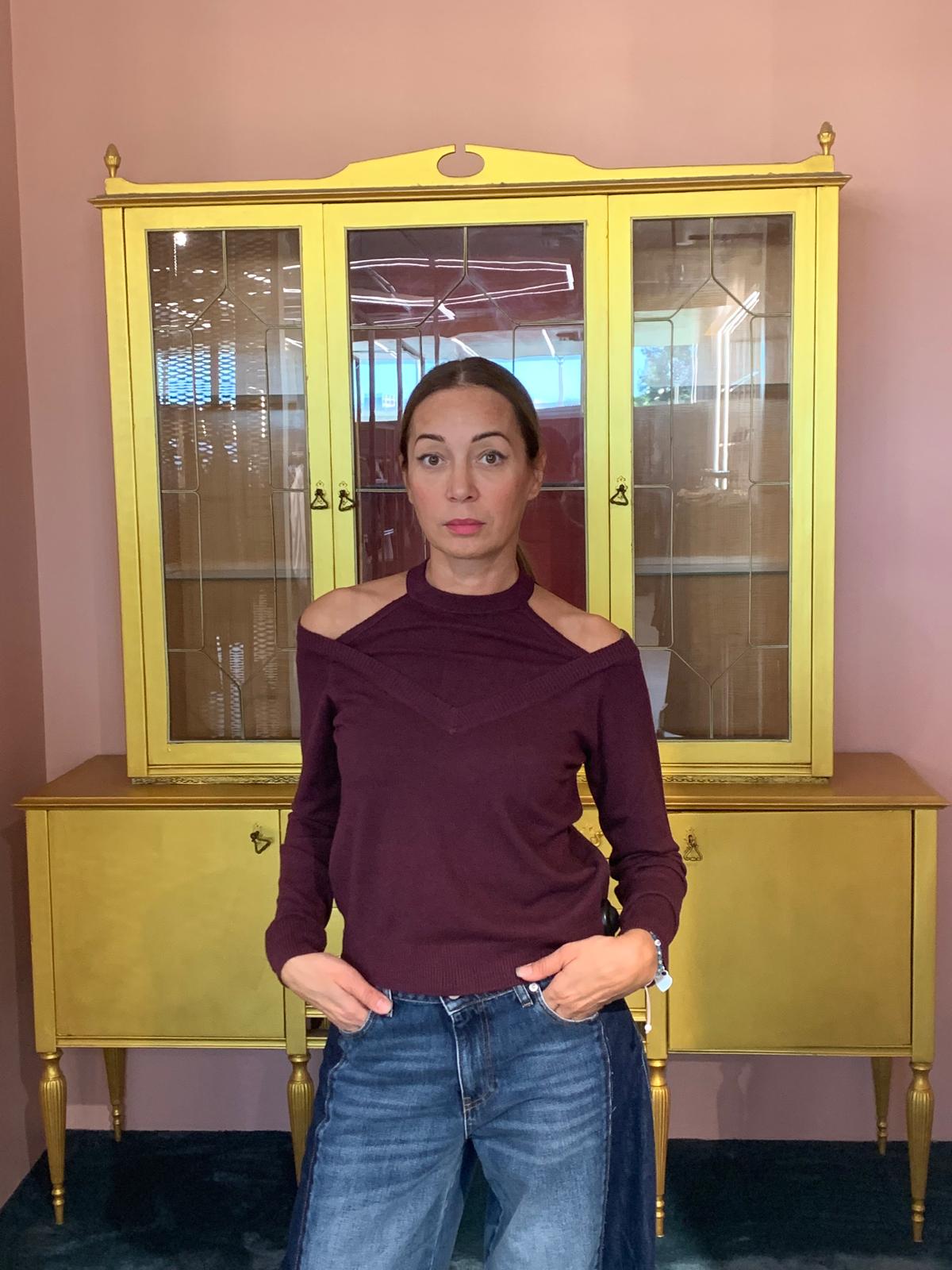 Susy Mix - Maglia Cut-Out Barolo-1