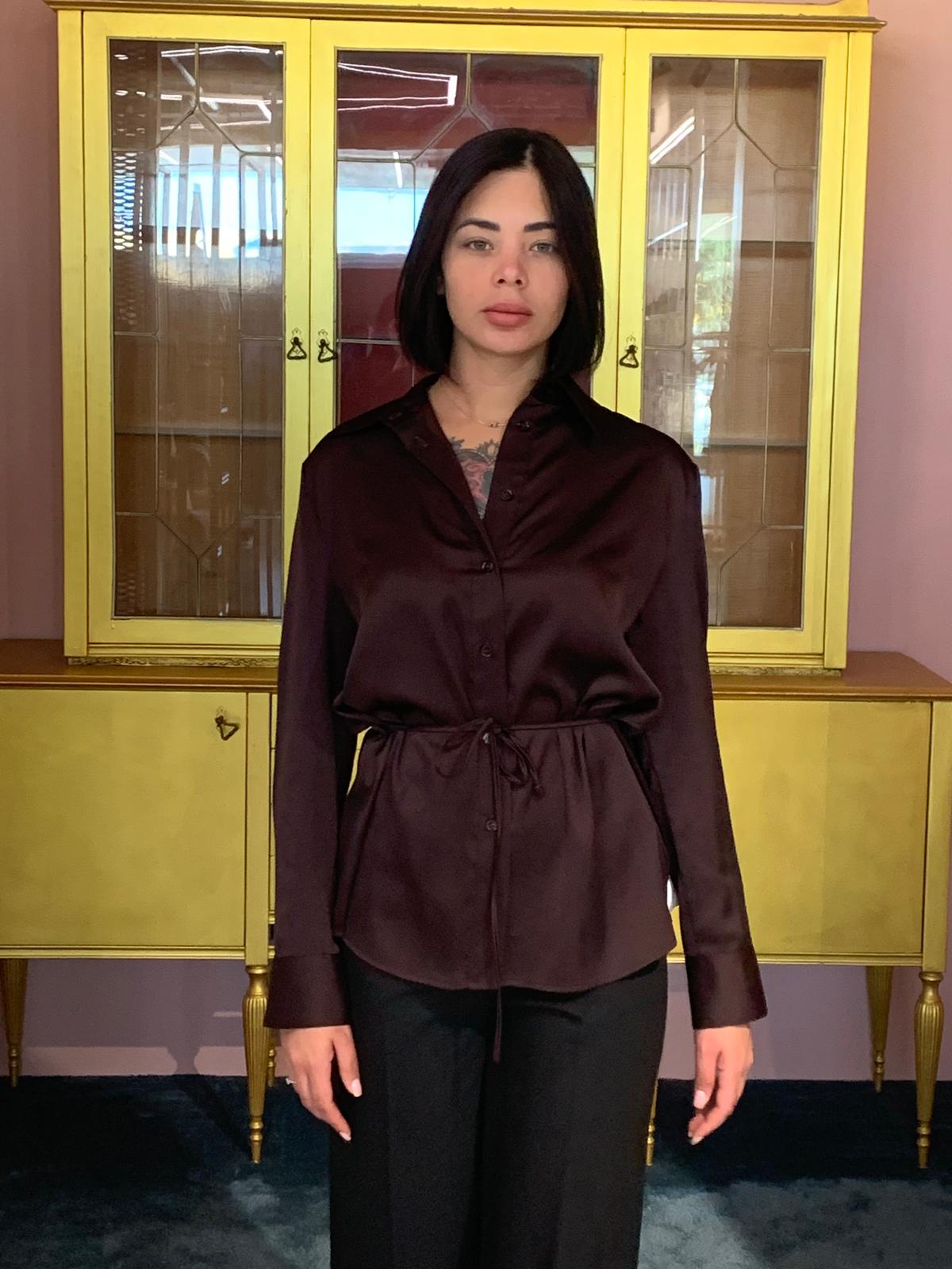 Imperial - Camicia Raso Melanzana