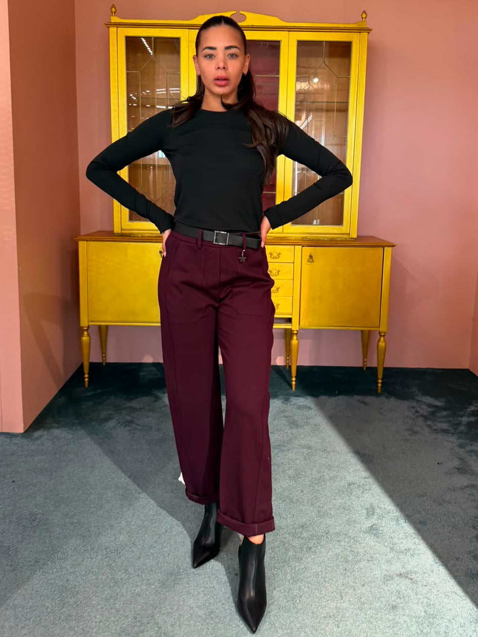 Susy Mix - Pantalone Bordeaux