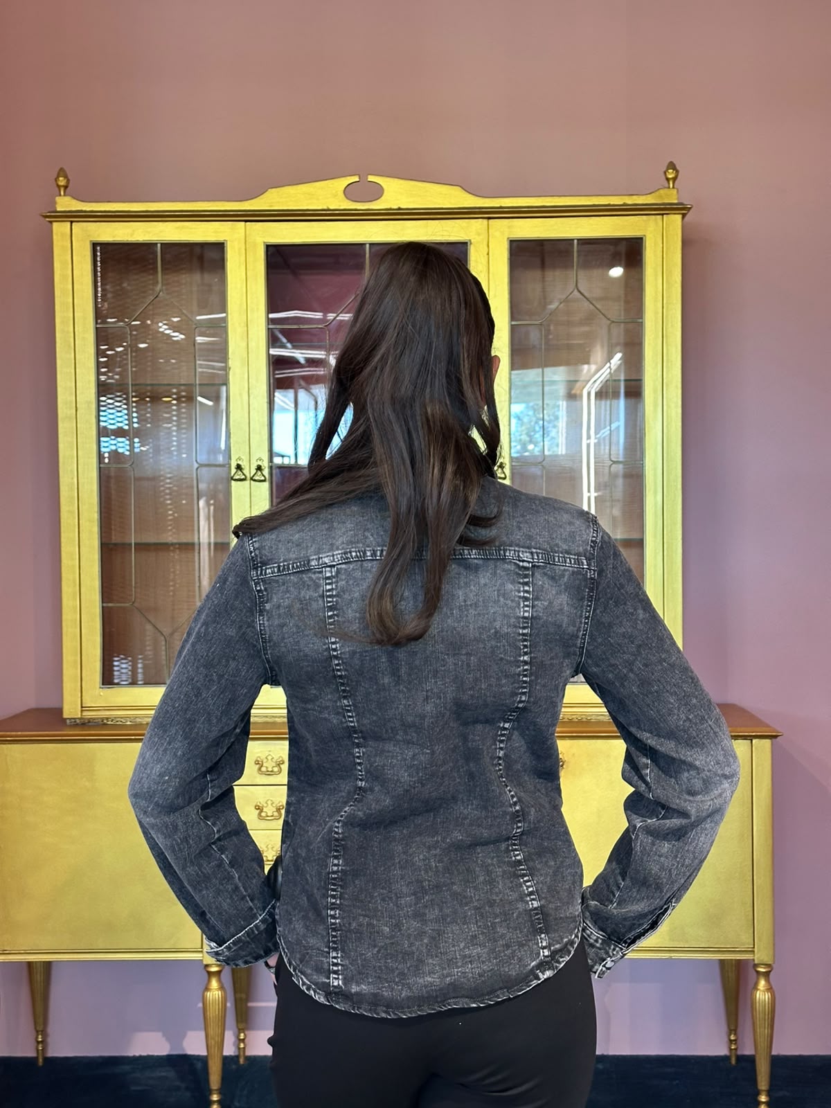 Susy Mix - Camicia Jeans Grigia-3