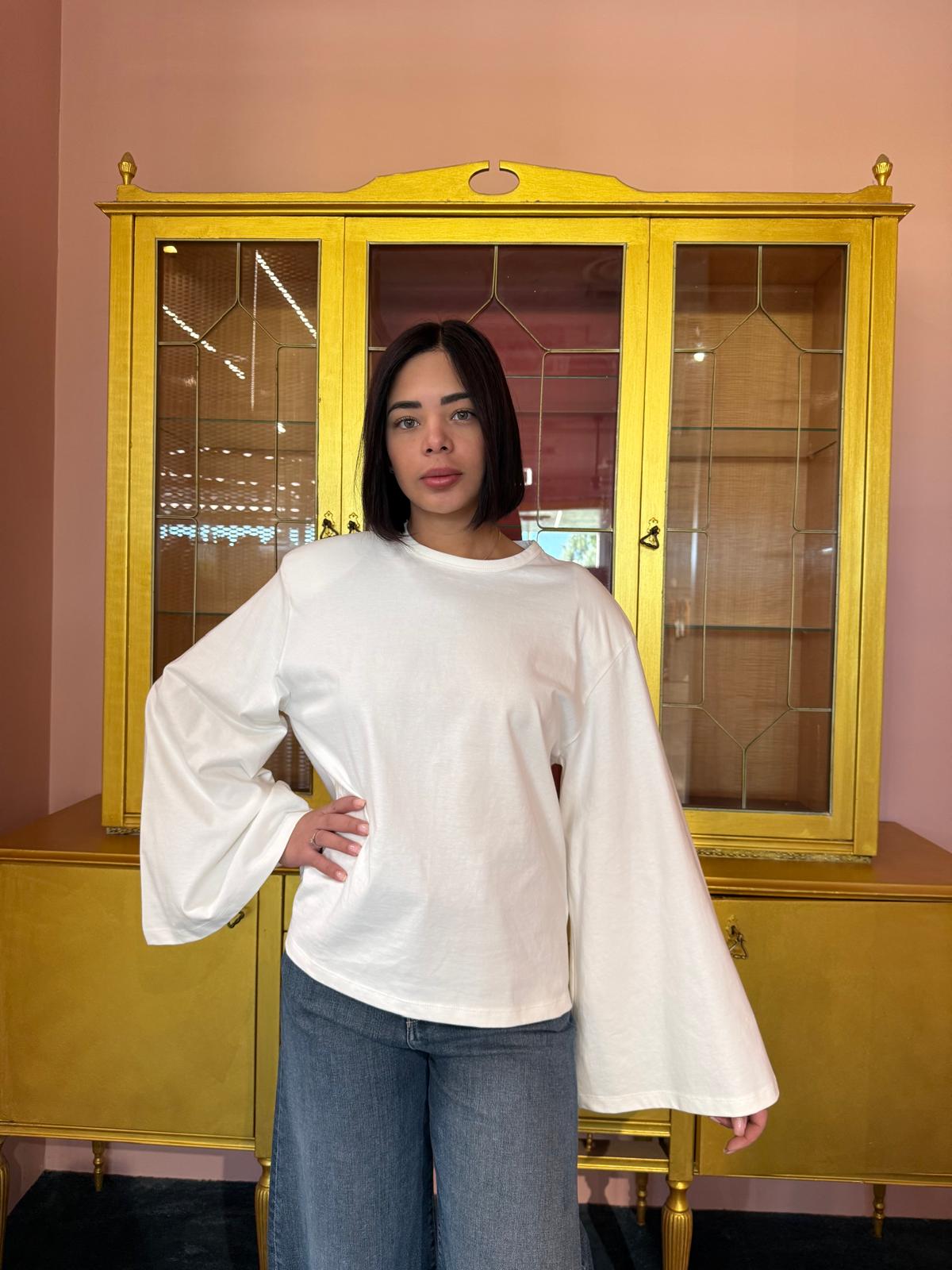 Vicolo - T-Shirt Spallina Manica Ampia - Taglia Unica-1