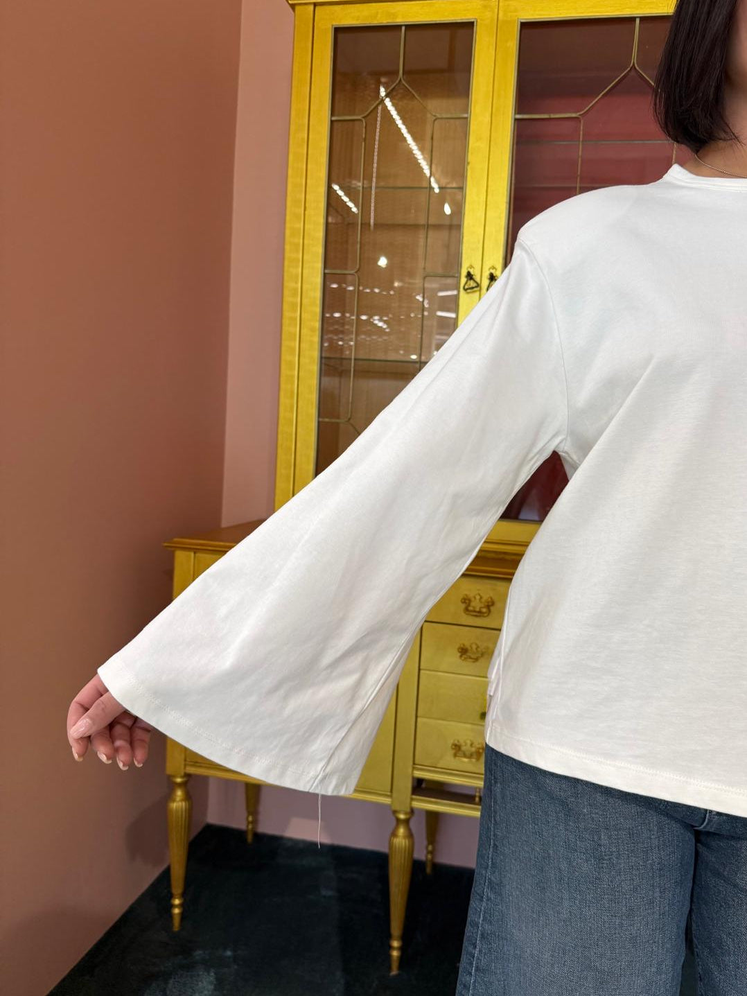 Vicolo - T-Shirt Spallina Manica Ampia - Taglia Unica-3