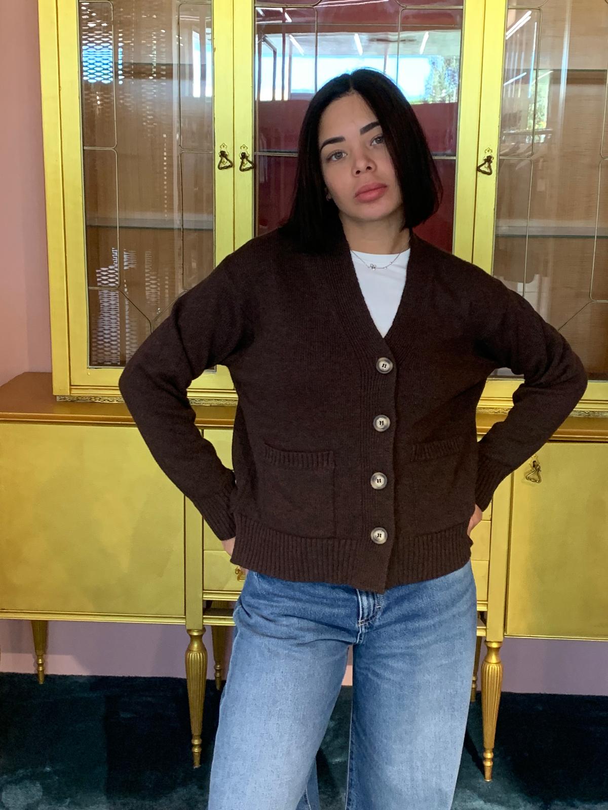 Tensione In - Cardigan Tasche - Taglia Unica - Più Colori