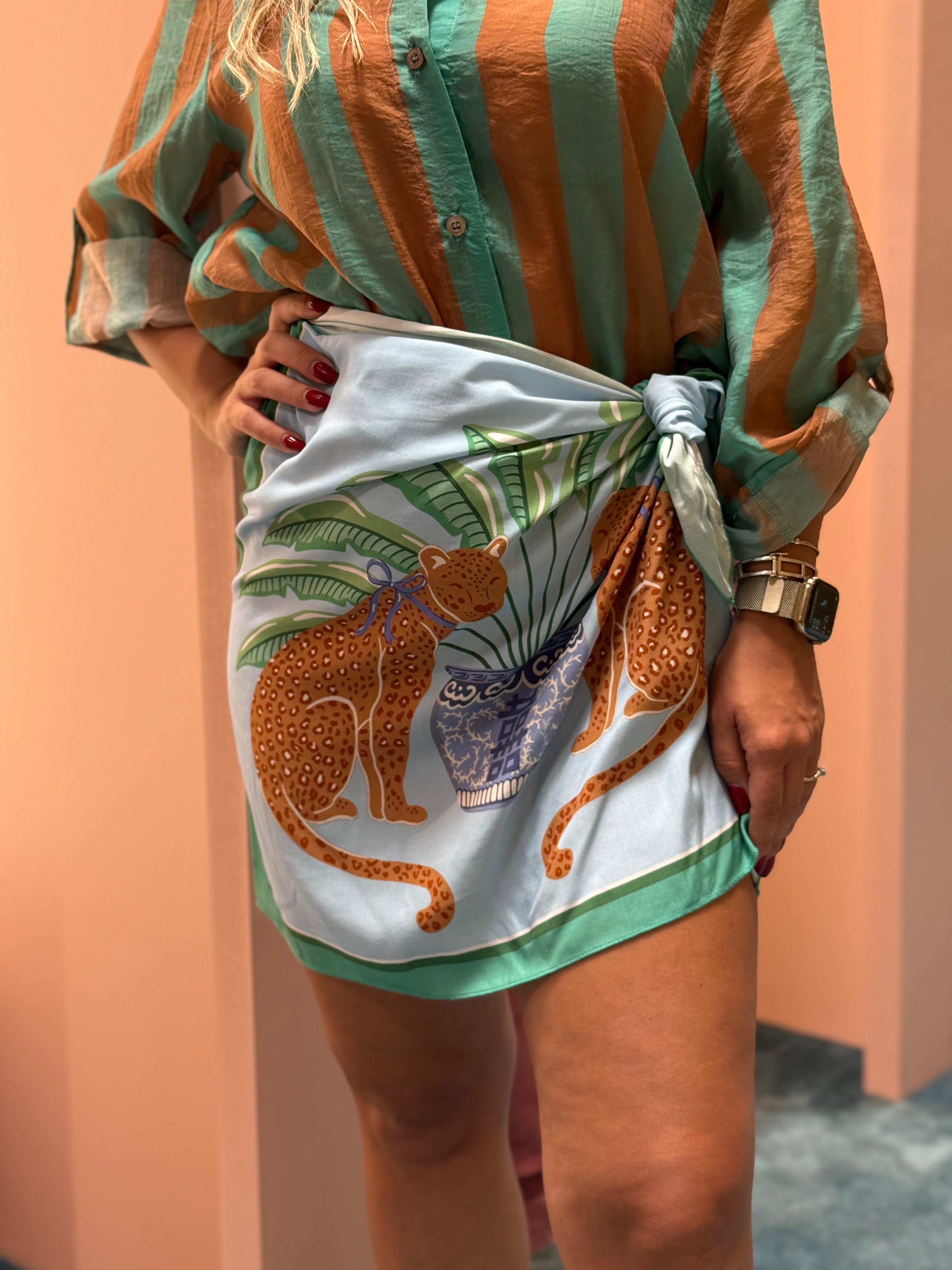 HaveOne - The Island - Gonna Mini Pareo Turchese-3
