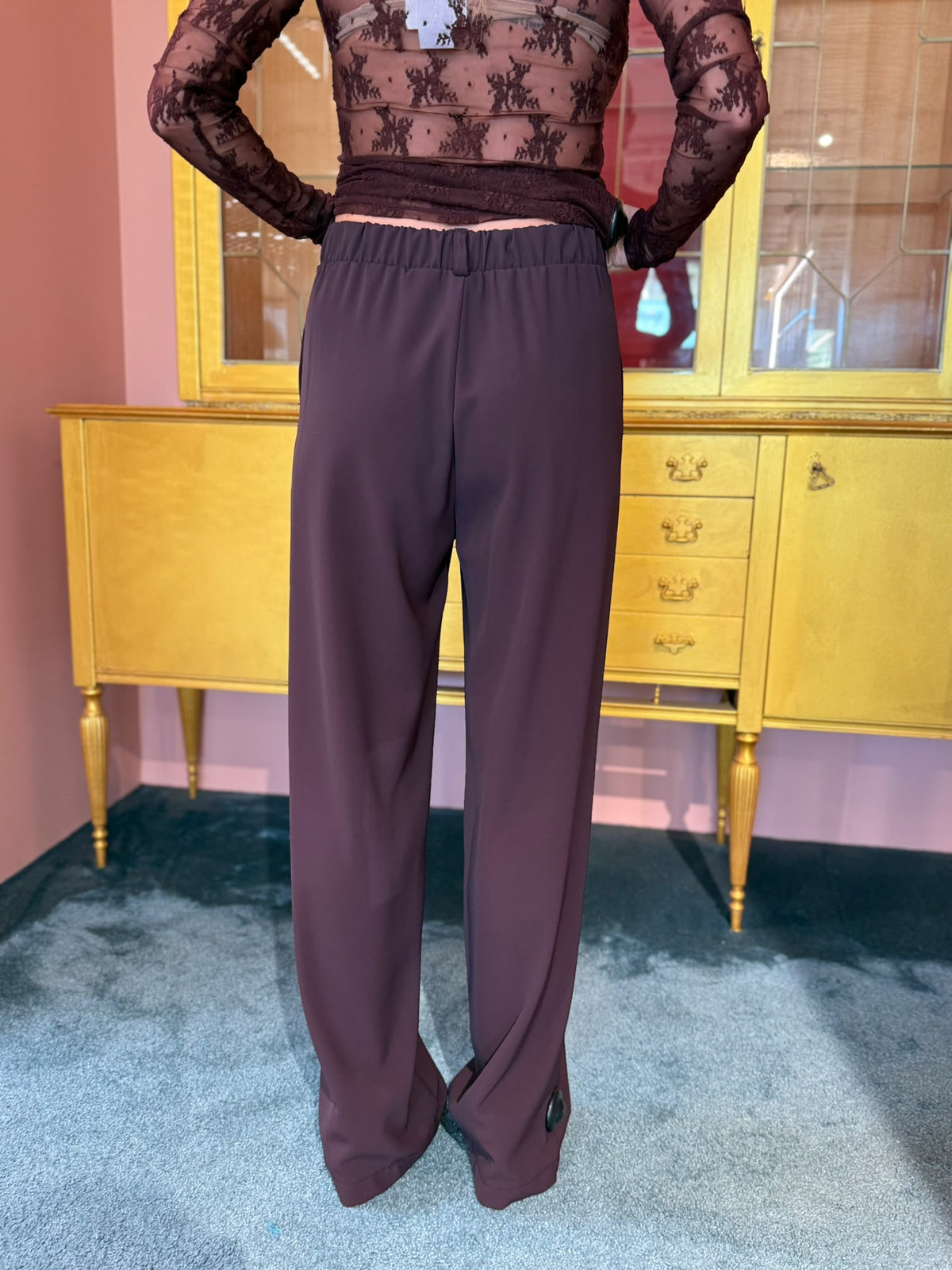 Imperial - Pantalone Elastico Laccio BORDEAUX-4