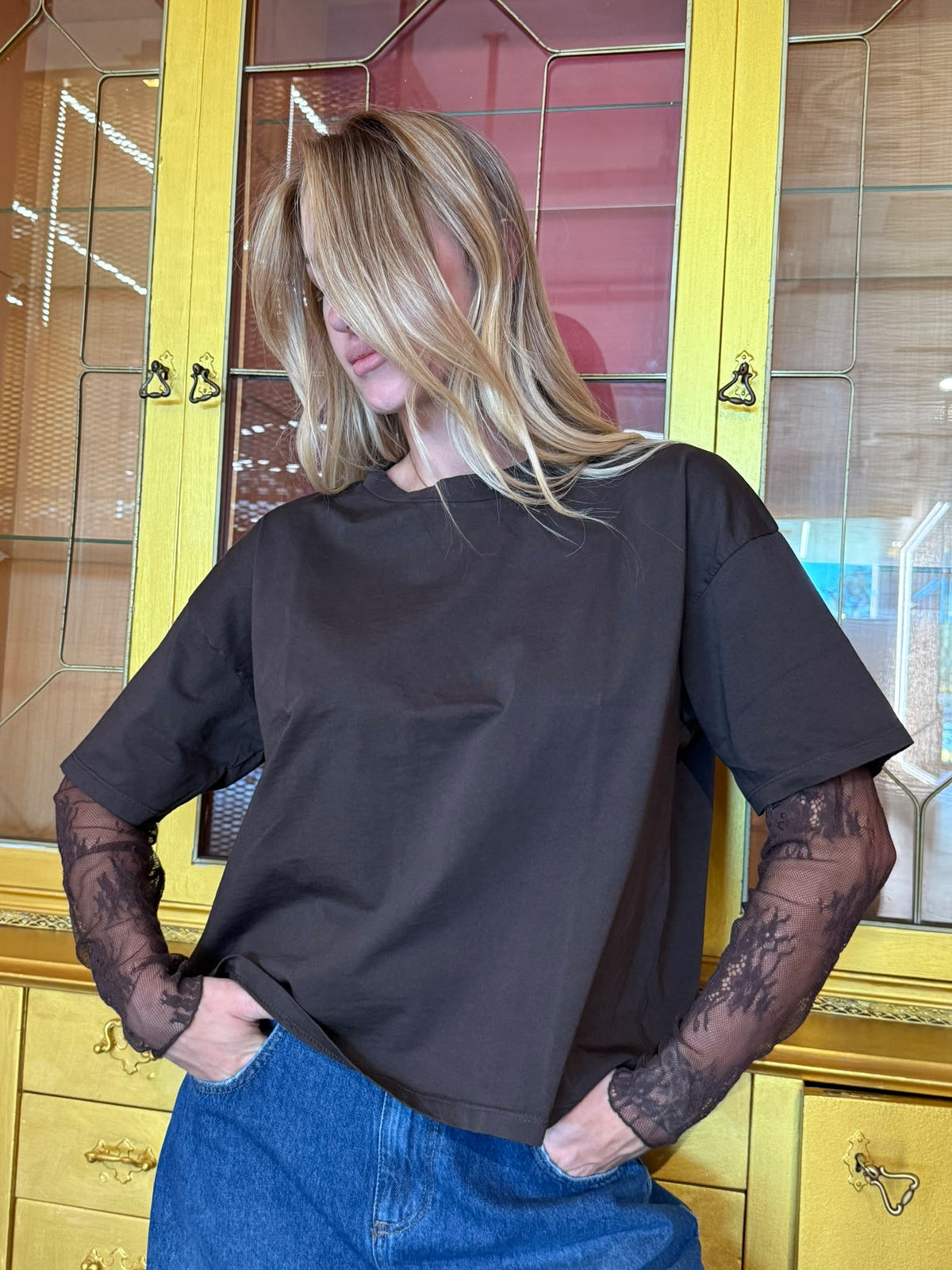 Susy Mix - Maglia Manica Pizzo