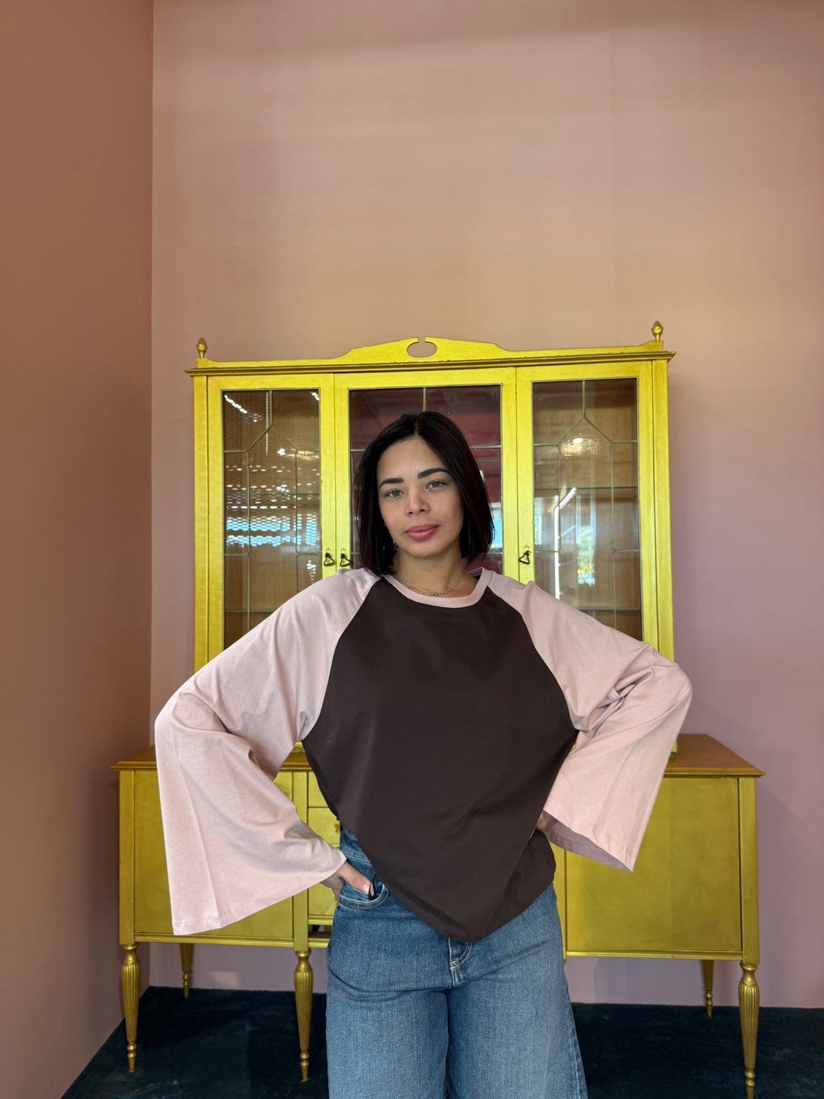 Vicolo - T-Shirt Doppio Colore - Taglia Unica