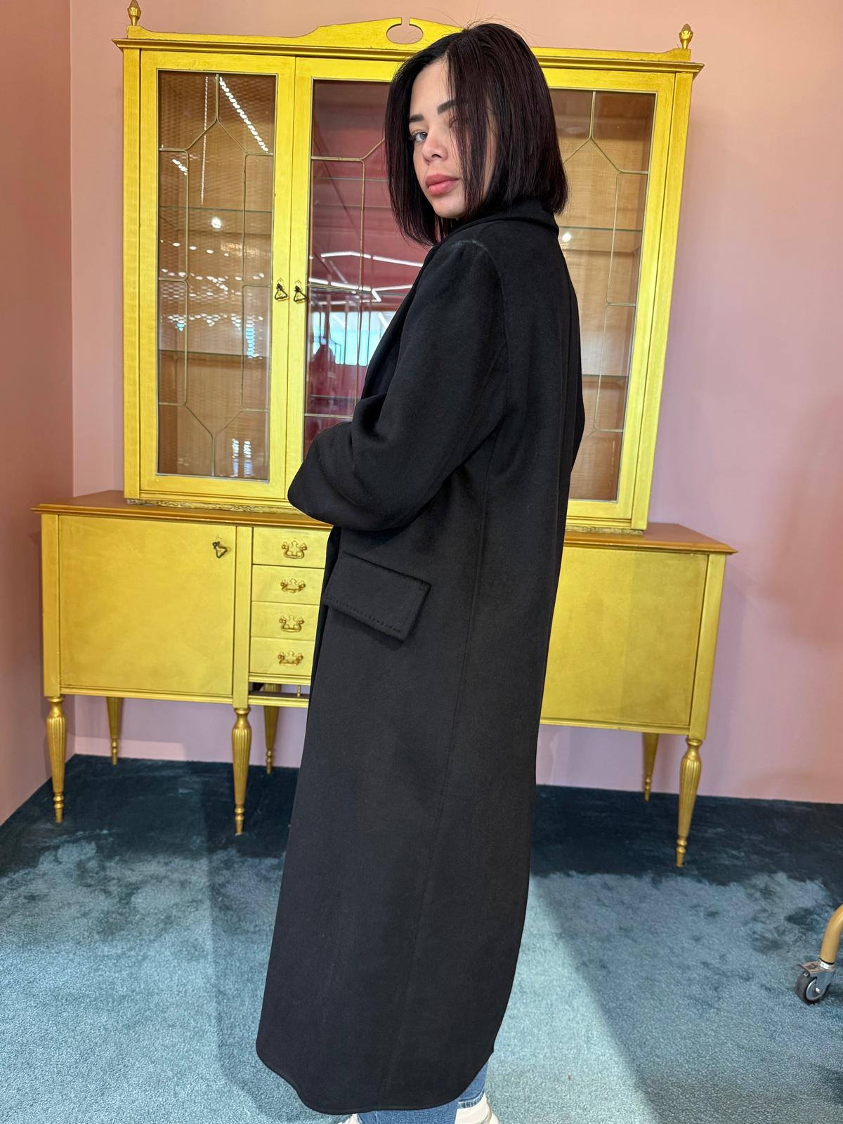 VICOLO - CAPPOTTO OUTDOOR LUNGO NERO-2
