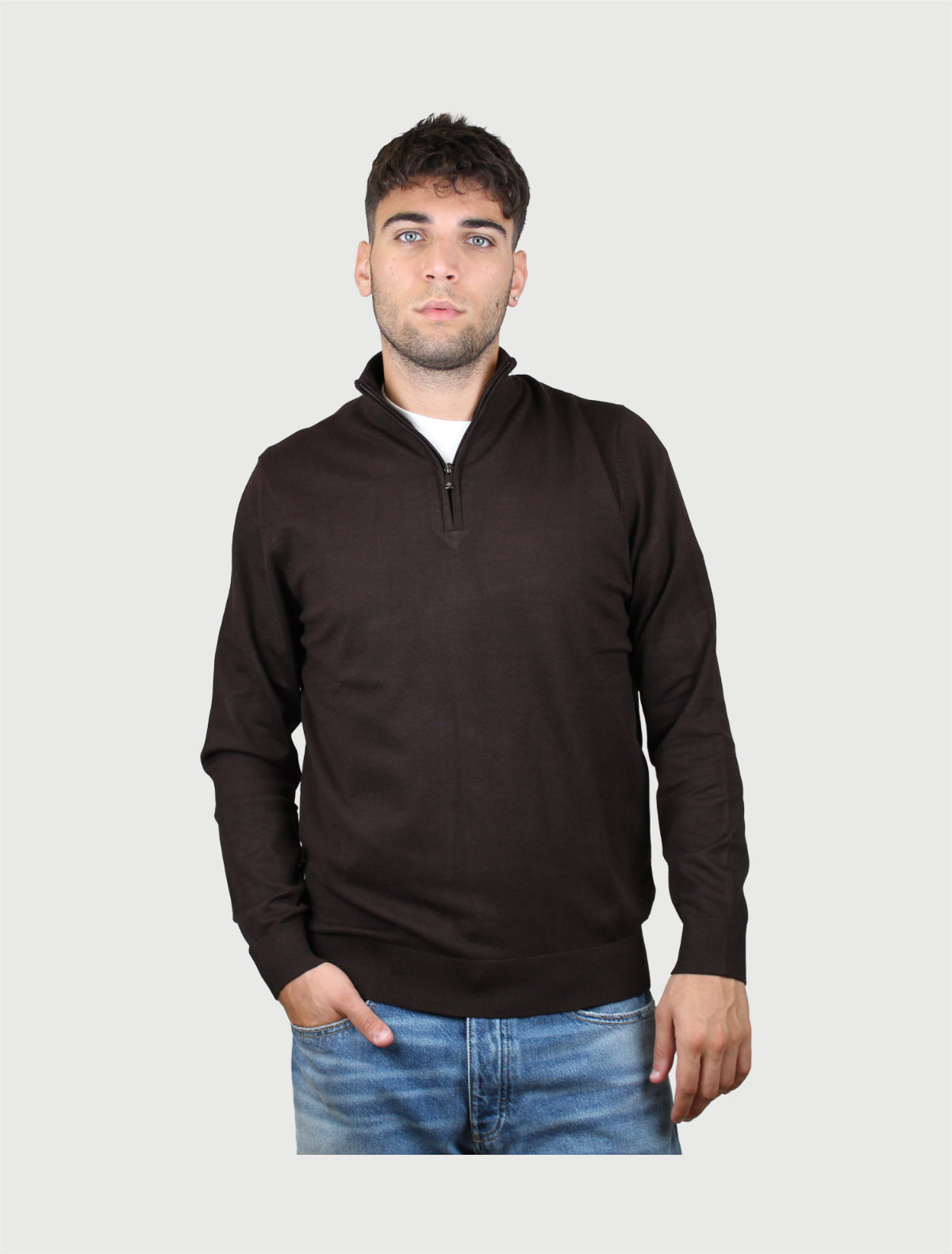 MARKUP - Maglia zip in viscosa