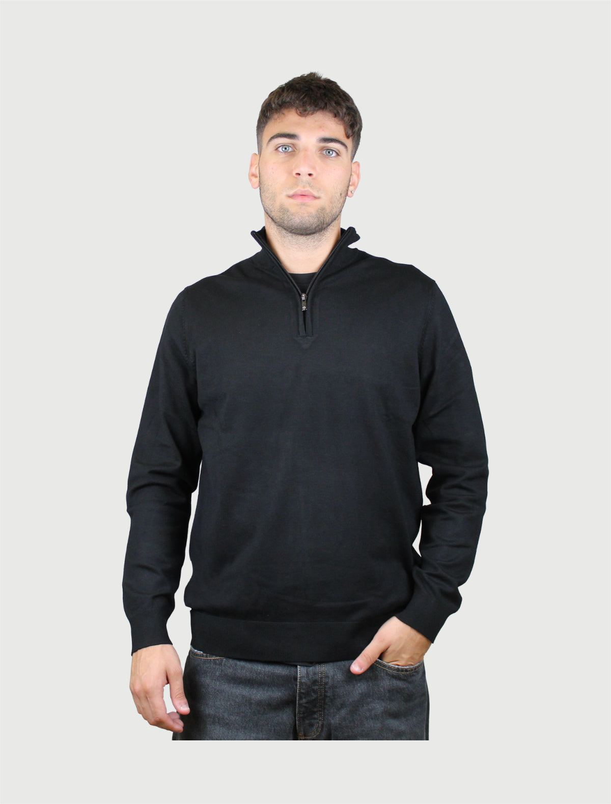 MARKUP - Maglia zip in viscosa-2