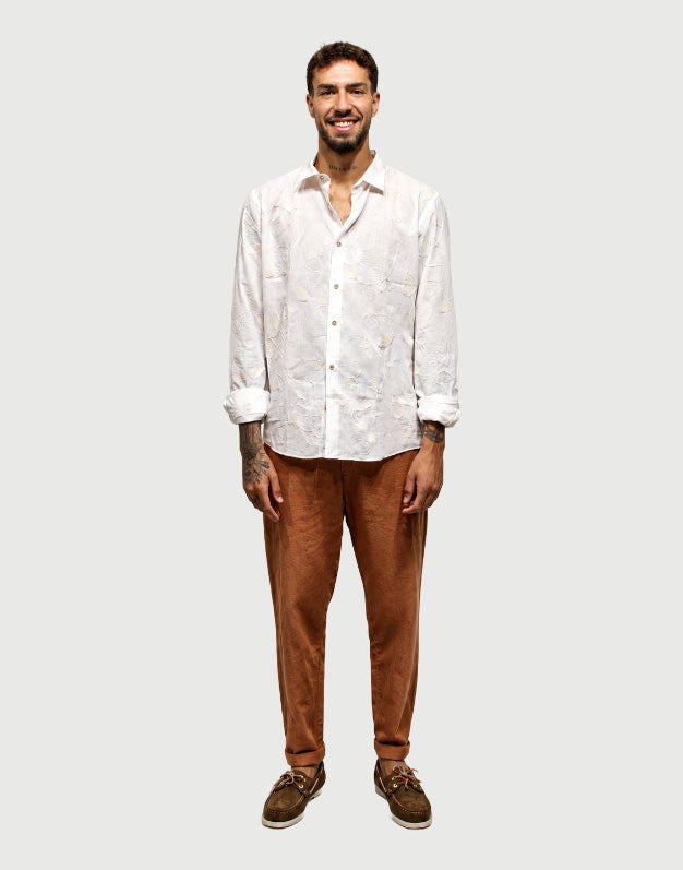 Seinse - Camicia bianca con Ricami-4